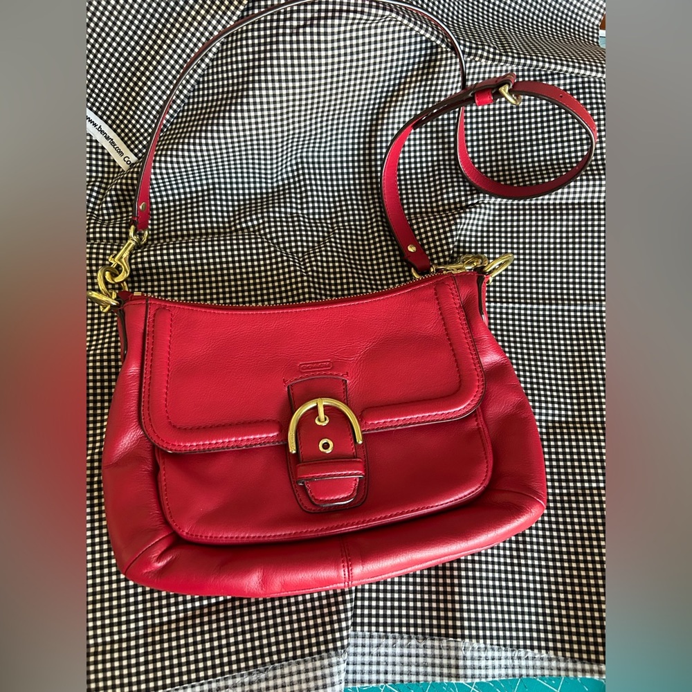 Coach Campbell Handbag-Red